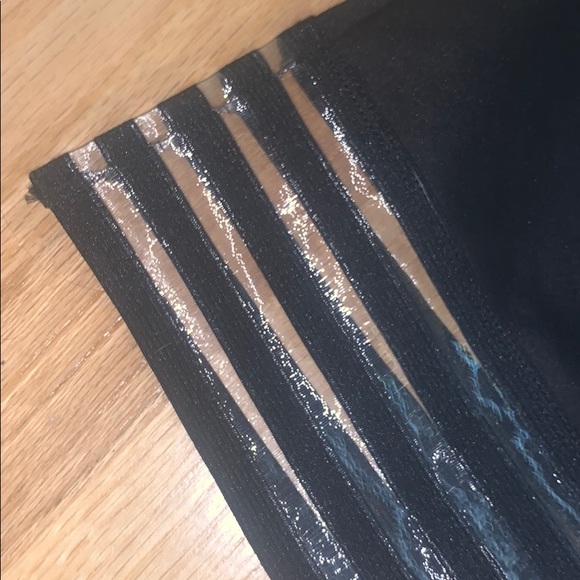 Black flare skirt with mesh striping detail - Picture 2 of 2